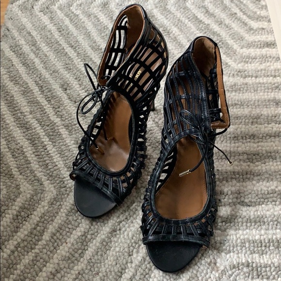 Aquazzura Shoes - Aquazzura Black Strappy Heels
